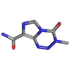 Midizol 250 mg 5 Kapsül (Temozolomid) Kimyasal Yapısı (3 D)