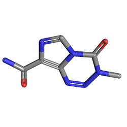 Temozolid 100 mg 5 Kapsül (Temozolomid) Kimyasal Yapısı (3 D)