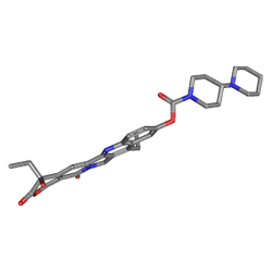 İrinocam 300 mg/15 ml Perfüzyon Solüsyonu (Irinotekan) Kimyasal Yapısı (3 D)