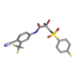 Calux 150 mg 28 Tablet (Bikalutamid) Kimyasal Yapısı (3 D)