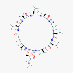 Sigmasporin Microral 100 mg 30 Kapsül (Siklosporin) Kimyasal Yapısı (2 D)