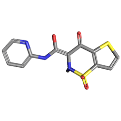 Arcotil 20 mg IV/IM 1 Flakon ve Ampül (Tenoksikam) Kimyasal Yapısı (3 D)