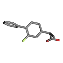 Maxaljin SR 200 mg 15 Kapsül (Flurbiprofen) Kimyasal Yapısı (3 D)