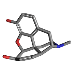 Morfin Hidroklorür 0.02 g 1 ml 5 Ampül () Kimyasal Yapısı (3 D)