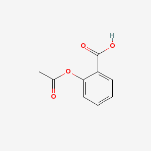 ASPEGIC 1 GR TOZ+SOLVAN 6 AMPUL (Asetilsalisilik Asit) Kimyasal Yapısı (2 D)