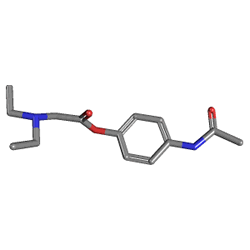 Minoset 500 mg 20 Tablet (Parasetamol) Kimyasal Yapısı (3 D)