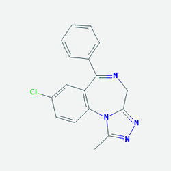 Xanax 1 mg 50 Tablet (Alprazolam) Kimyasal Yapısı (2 D)
