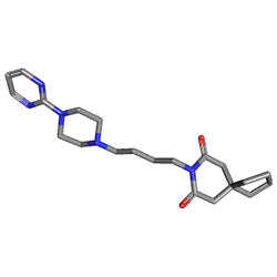 Buspon 5 mg 50 Kapsül (Buspiron) Kimyasal Yapısı (3 D)