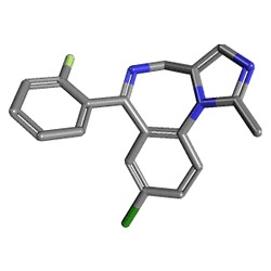 Sedazolam 50 mg/10 ml 5 Ampül (Midazolam) Kimyasal Yapısı (3 D)