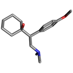 Veniba 37.5 mg XR 28 Kapsül (Venlafaksin) Kimyasal Yapısı (3 D)