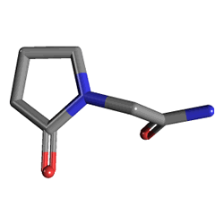 Cerebrofil 1 gr 5 ml 12 Ampül (Pirasetam) Kimyasal Yapısı (3 D)
