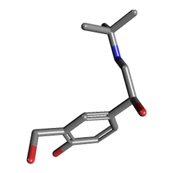 Ventosal 100 mcg İnhaler (Salbutamol) Kimyasal Yapısı (3 D)