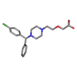 Hitrizin Damla 10 mg 20 ml (Setirizin) Kimyasal Yapısı (3 D)