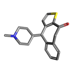 Zaditen Sro 2 mg 30 Tablet (Ketotifen) Kimyasal Yapısı (3 D)