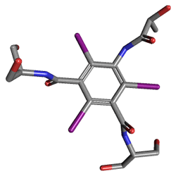Iopamiro 300 0.612 mg 1 Flakon 200 ml (Iopamidol) Kimyasal Yapısı (3 D)