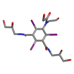 Optiray 320 mg/ml 200 ml Cam Şişe () Kimyasal Yapısı (3 D)